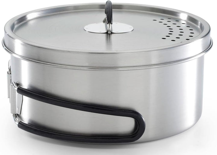 Campingaz Topf-Set Trekking Kit, 3-teilig (Edelstahl, 1 Topf + 1 Deckel + 1 Pfanne)