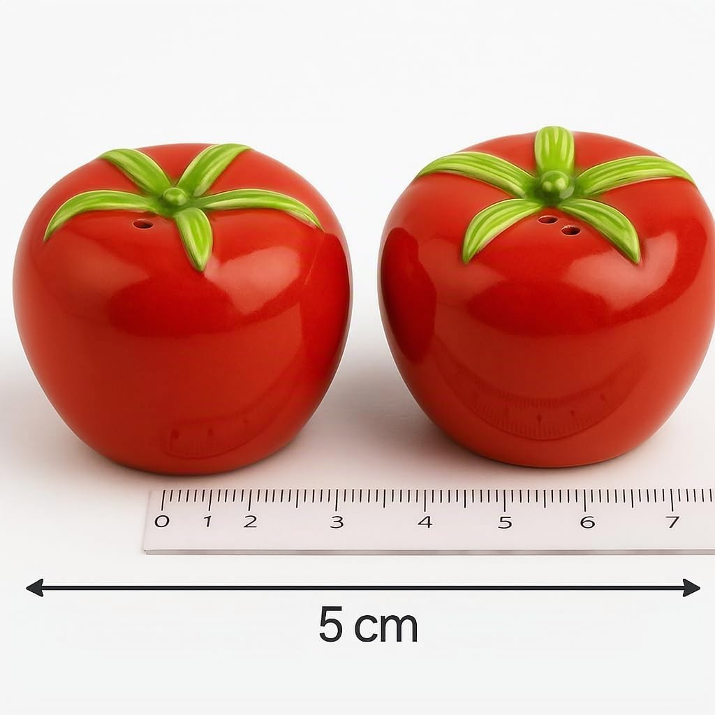 Salz- &amp; Pfefferstreuer Set Keramik, Hühner, Tomaten, Leuchttürme, dekorativ &amp; funktional (Tomaten),