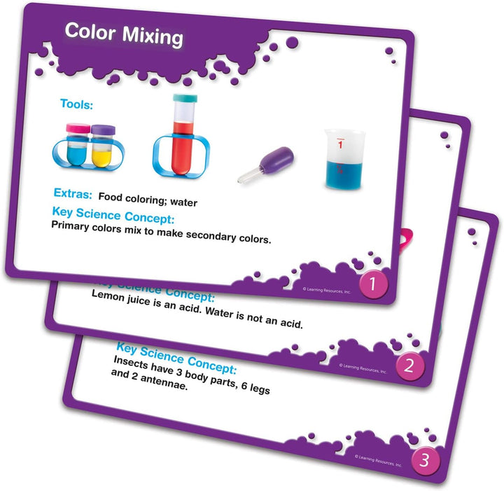 Learning Resources Naturwissenschaften in der Vorschule – Laborset für Kinder (Pink), Experimentierk