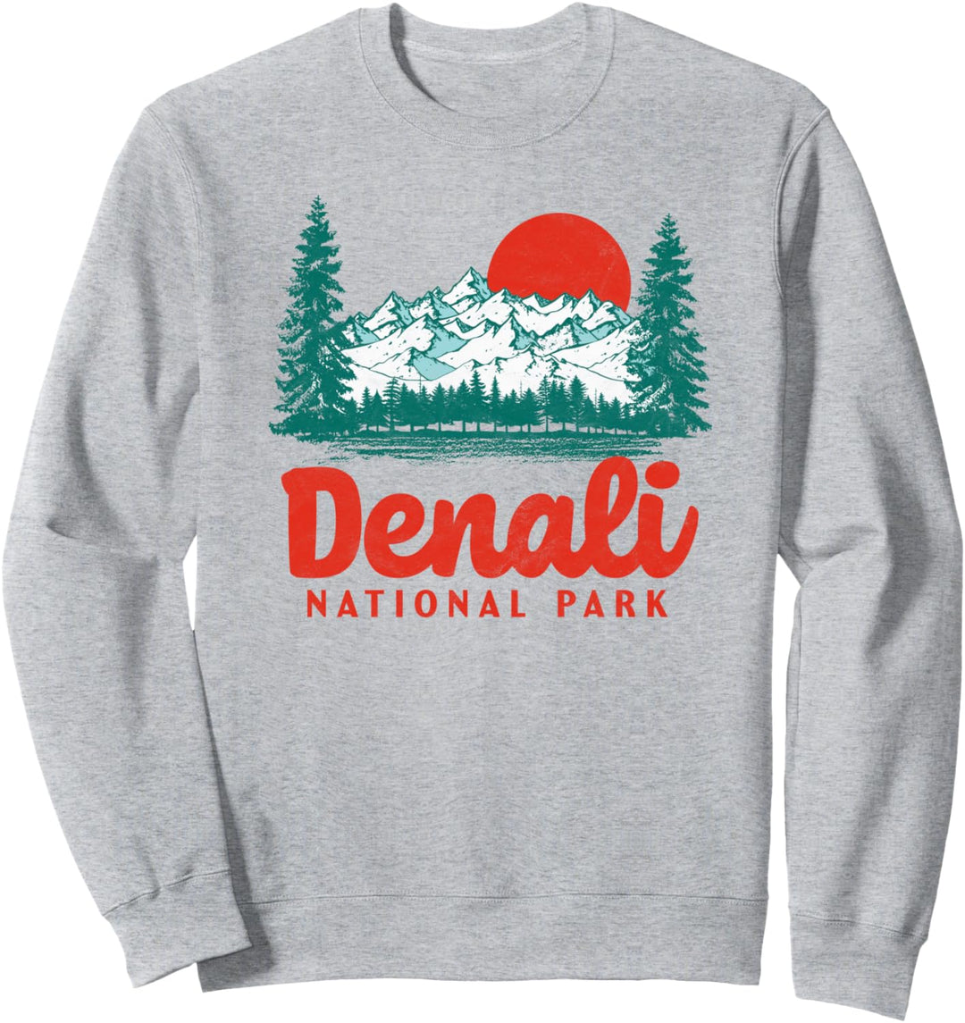 Retro Denali National Park Vintage 80s Vintage Mountain Sweatshirt