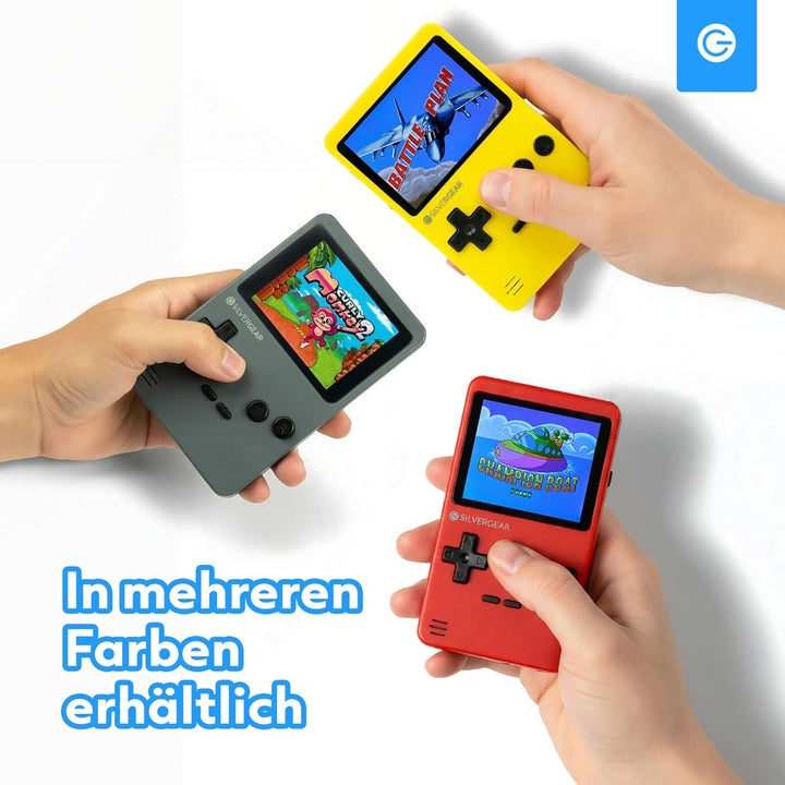 Silvergear® Analogue Pocket Konsole Retro | mit 240 Klassichen Spielen l Handheld Spielekonsole l Mi