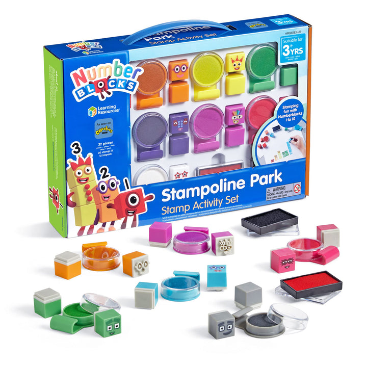Learning Resources Numberblocks Stampoline-Freizeitpark, Stempel-Aktivitätsset, Mehrfarbig, Numberbl