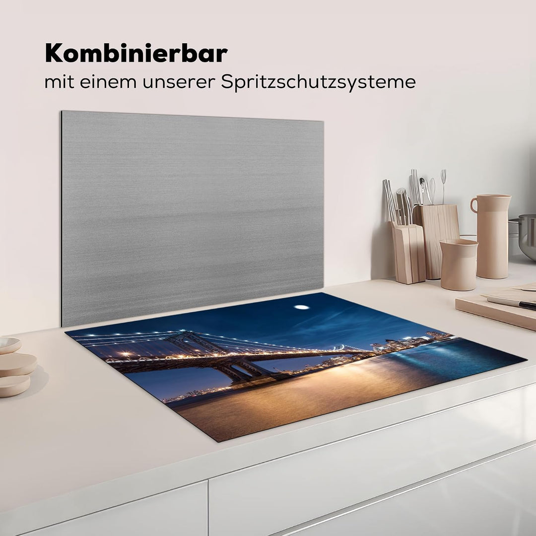 KitchenYeah© Herdabdeckplatte Einteilig Küche Herdabdeckung Induktionsfeld Ceranfeld Herdabdeckplatt