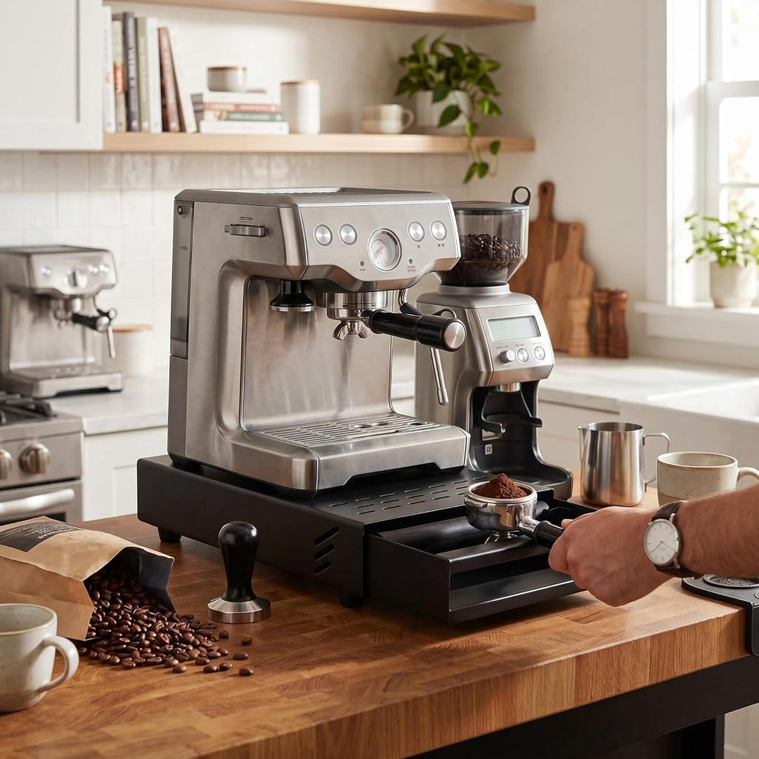 Yosoo Health Gear Kaffee-Klopfbox-Schublade, Espresso-Klopfbox-Schublade, Edelstahl-Kaffeerückstands
