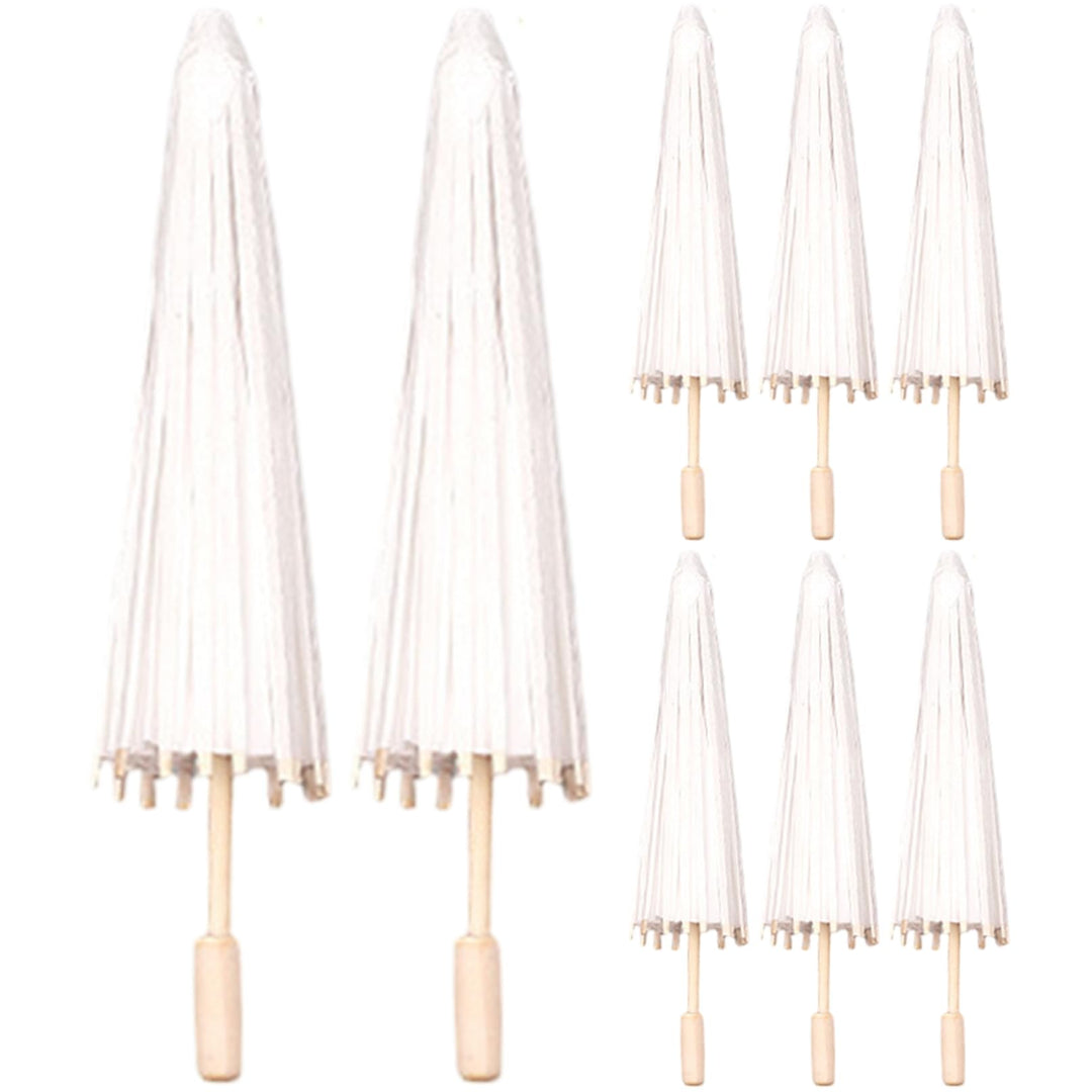 8 Stück Papierschirme für Hochzeiten, klassischer chinesischer Stil, 40, 6 cm, weisser Papierschirm,