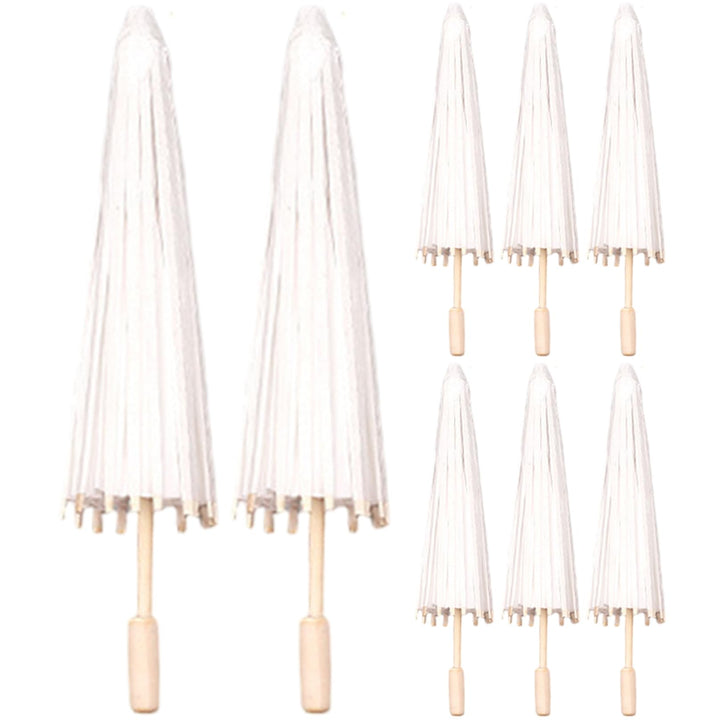 8 Stück Papierschirme für Hochzeiten, klassischer chinesischer Stil, 40, 6 cm, weisser Papierschirm,