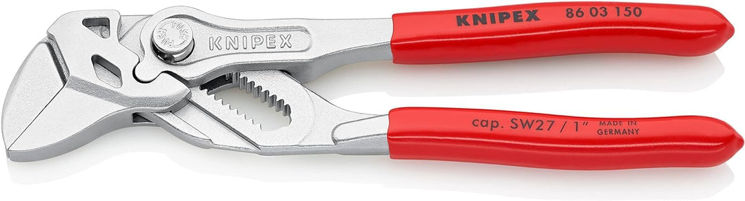 KNIPEX Zangenschlüssel, klein, Multi-Schraubenschlüssel, Chrom-Vanadium, Rostschutz verchromt, 150 m