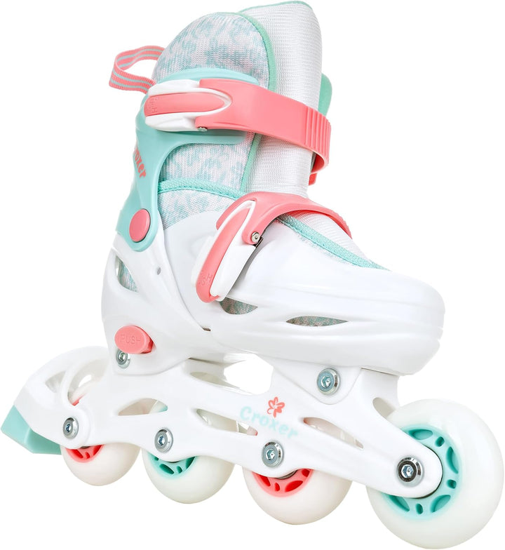 4in1 Inlineskates/Triskates/Rollschuhe/Schlittschuhe mit LED Leuchtrad verstellbar 26-29 (15,5cm-18c