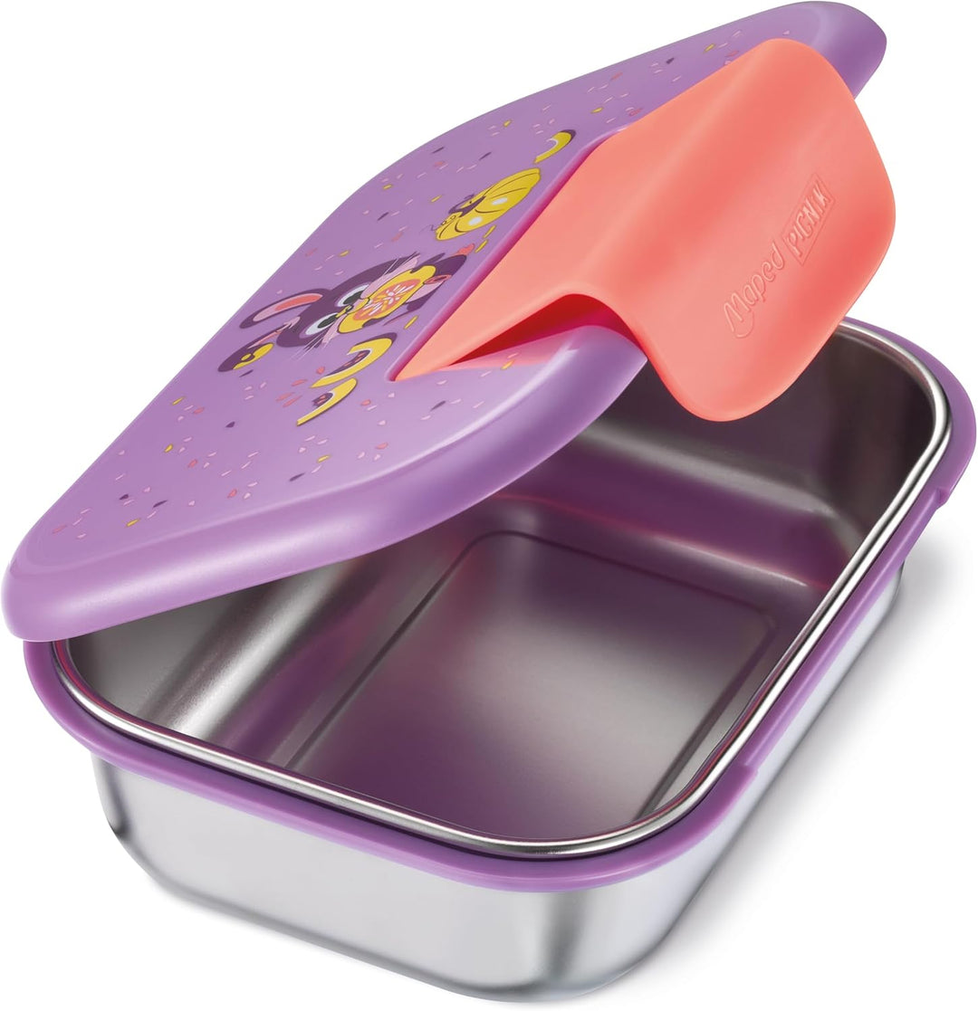 Maped PICNIK - Edelstahl-Lunchbox MINIZ Kaninchen 900 ml EDELSTAHL Violett, EDELSTAHL Violett
