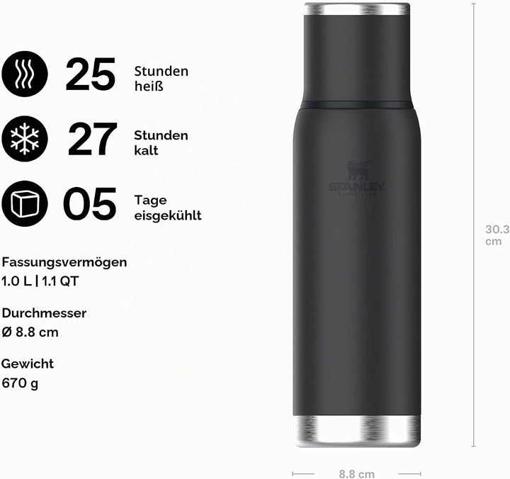 Stanley 1913 Adventure To-Go Thermosflasche 1L - 25 Stunden Heiss - 27 Stunden Kalt - Auslaufsicher