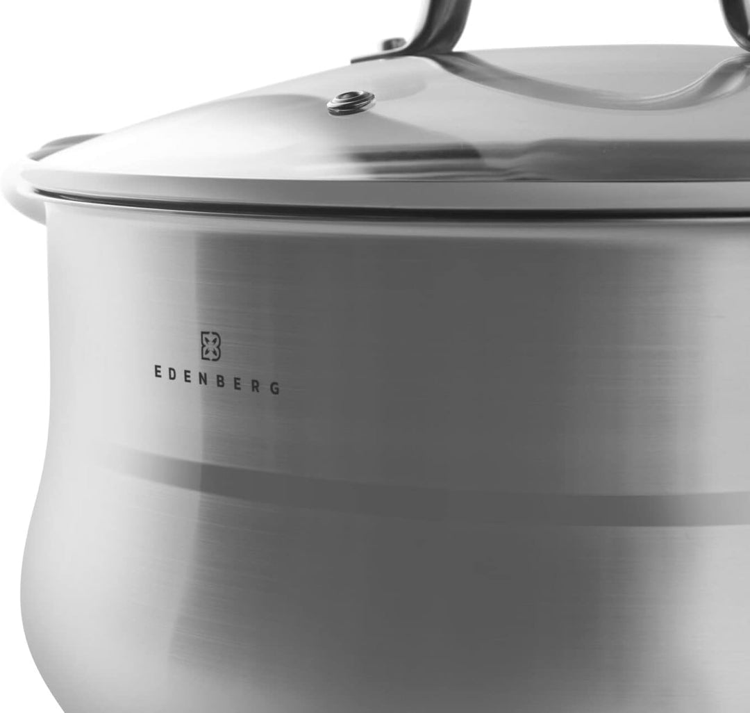 EDENBERG 12-tlg Topfset Induktion, Töpfe & Pfannen beschichtet, Kochtopf Set | induktions Töpfe Set,