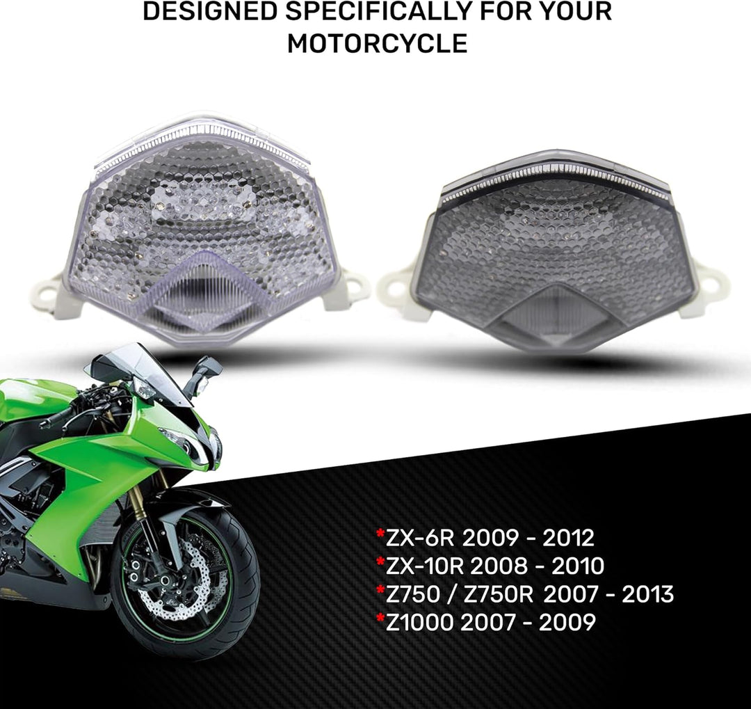 avdb-moto LED-Bremslicht mit integriertem Blinker kompatibel mit Kawasaki Z750 2007/2012, Z1000 2007