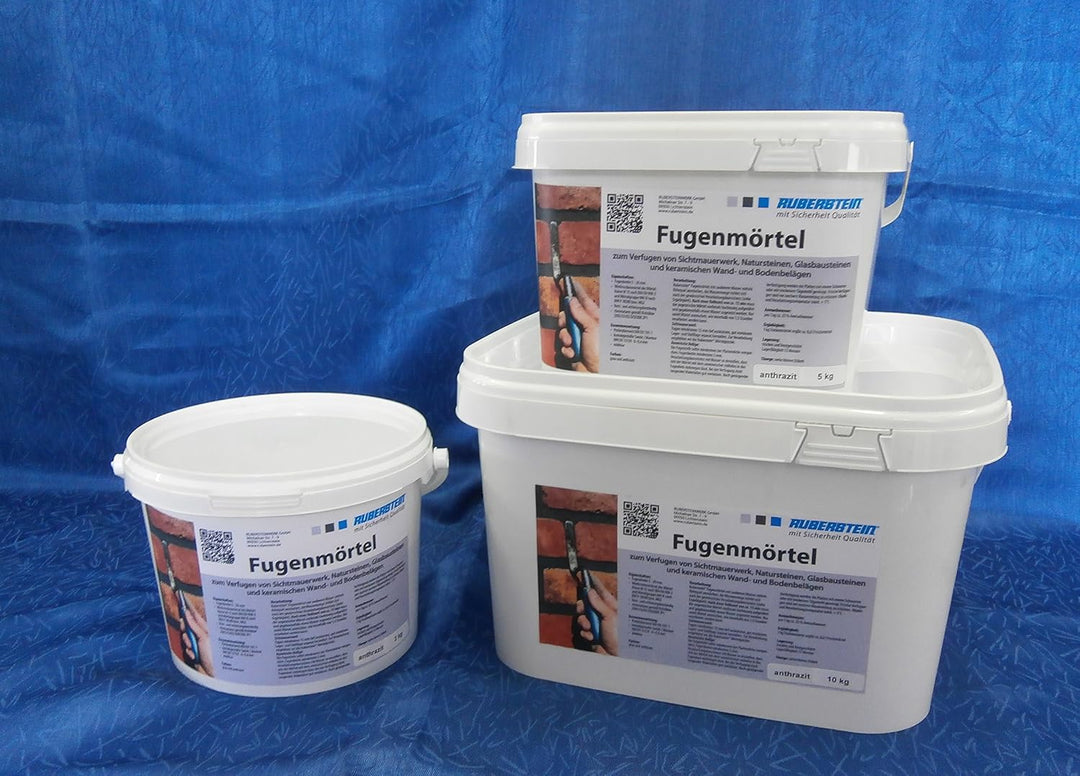 Ruberstein® Fugenmörtel anthrazit im 10 kg Eimer