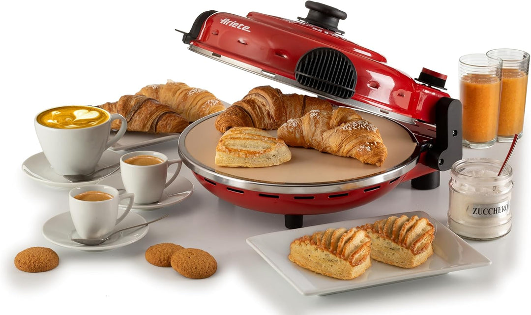 Ariete 919 Pizza in 4 Minuten, Pizzaofen, 400 Grad, backt in 4 Minuten, Schamottstein 32 cm Durchmes