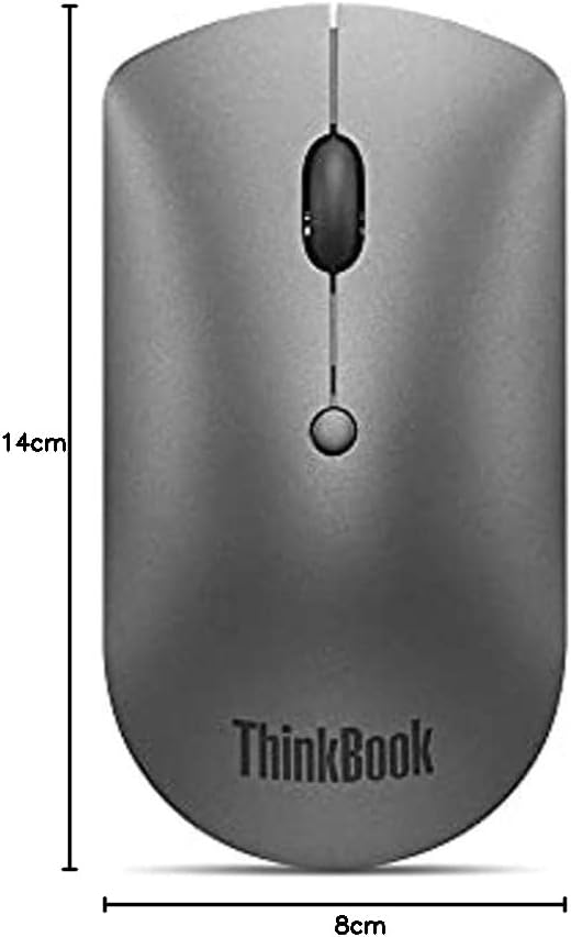 Lenovo ThinkBook Bluetooth Silent Mouse, 4Y50X88824, Eisengrau Single, Single