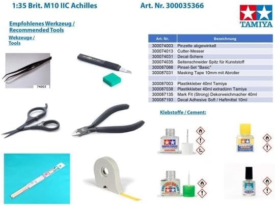 Tamiya 35366 Militär 35366-1:35 Britische M10 IIC Achilles, Modellbau, Plastik Bausatz, unlackiert