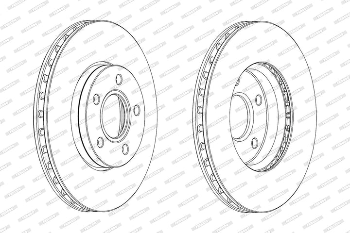 Ferodo ddf2062 C Bremsscheibe Packs, Set 2