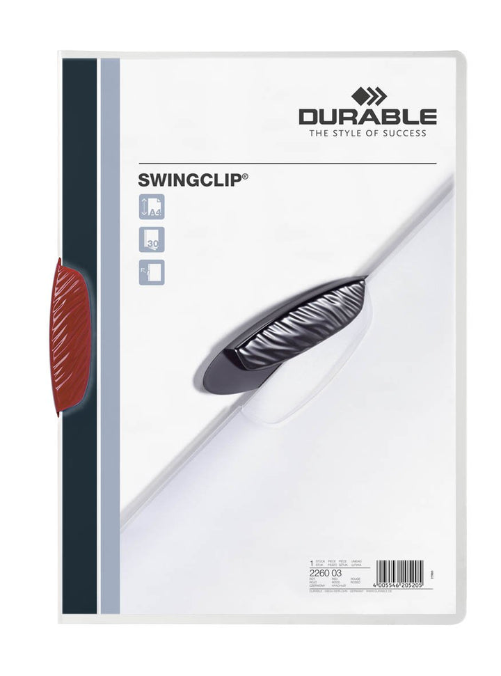 Durable Klemm-Mappe Swingclip, 25 Stück, rot, 226003, rot