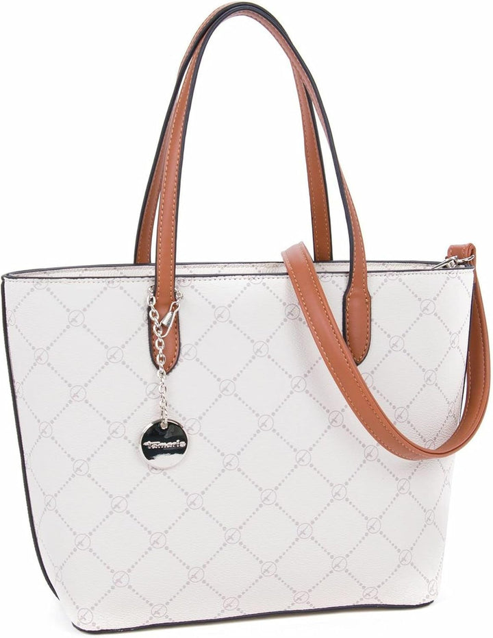 Tamaris Shopper Anastasia 30106 Damen Handtaschen Karo Einheitsgrösse Ecru, Einheitsgröße