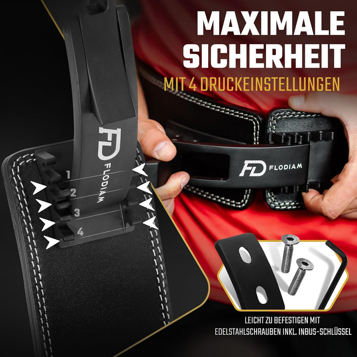 Profi Gewichthebergürtel Full Power Design Herren &amp; Damen [Schnellverstell] Hebelverschluss Gym Lift