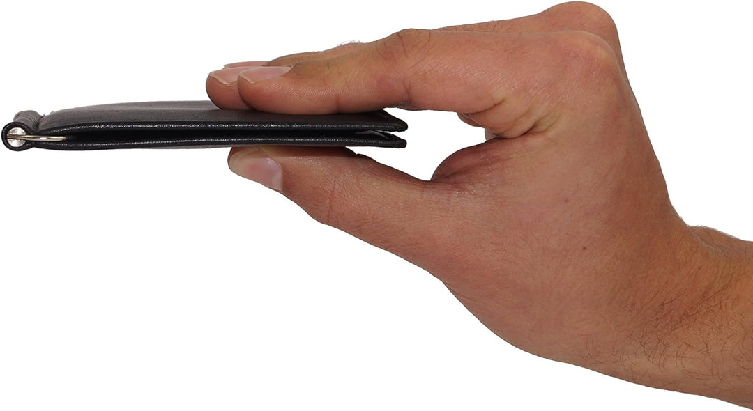 LEAS Dollar Clip mit Kleingeldfach RFID Geldscheinklammer flach Geldklammer Money Clip extra dünn fü