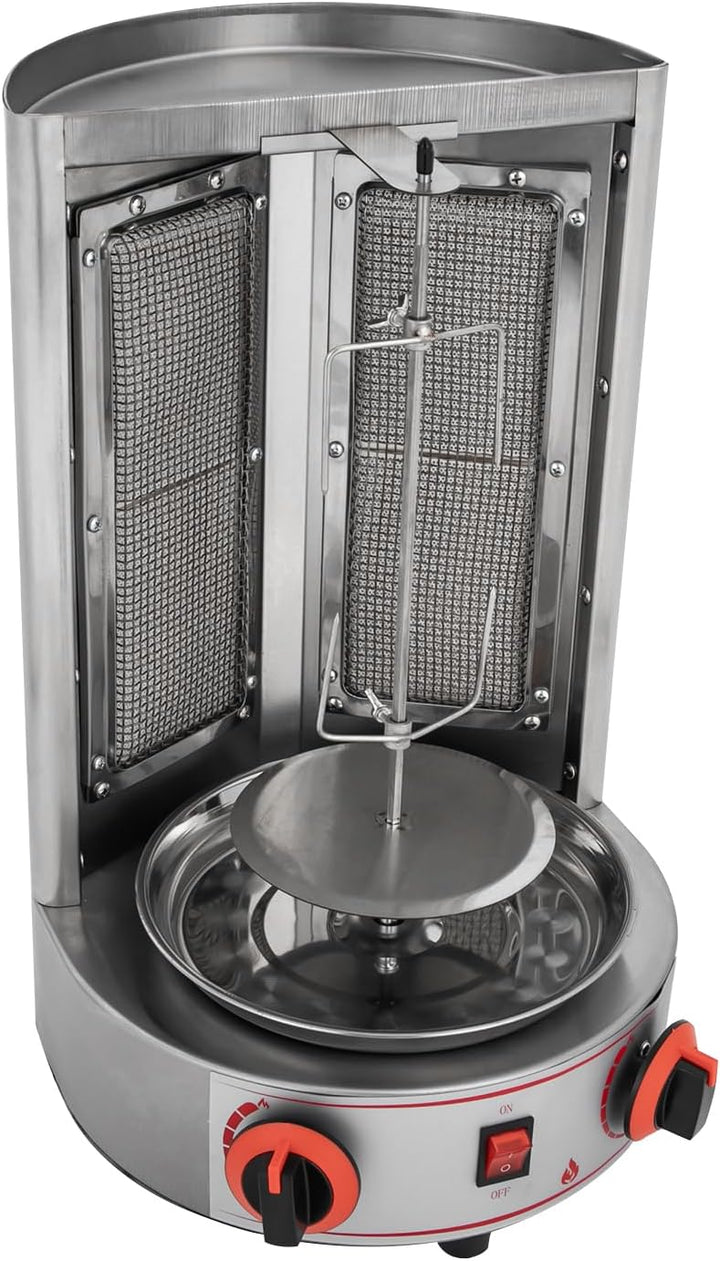 Dönergrill, 4.3KW Gas Vertikaler Broiler Döner Dönergrill Barbecue Grill 360° Drehbaren BBQ Kebabs T