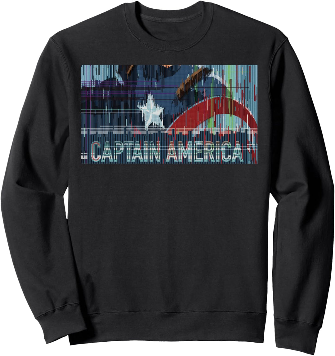 Marvel Captain America Glitched Poster Sweatshirt
