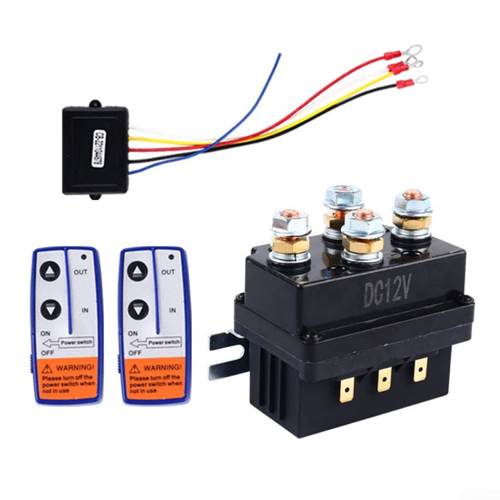 12 V 500 A Schütz Seilwinde Steuerung Magnetventil Dual Wireless Fernbedienung Set