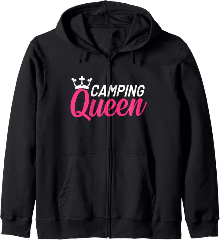 Camping Queen Camping Königin - Lustiges Camperin Geschenk Kapuzenjacke