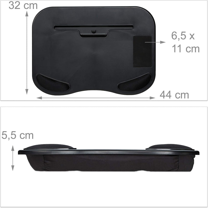 Relaxdays Kniekissen Laptop, Handpolster, Handy-Ablage, Knietablett ergonomisch, für Tablet 11 Zoll,
