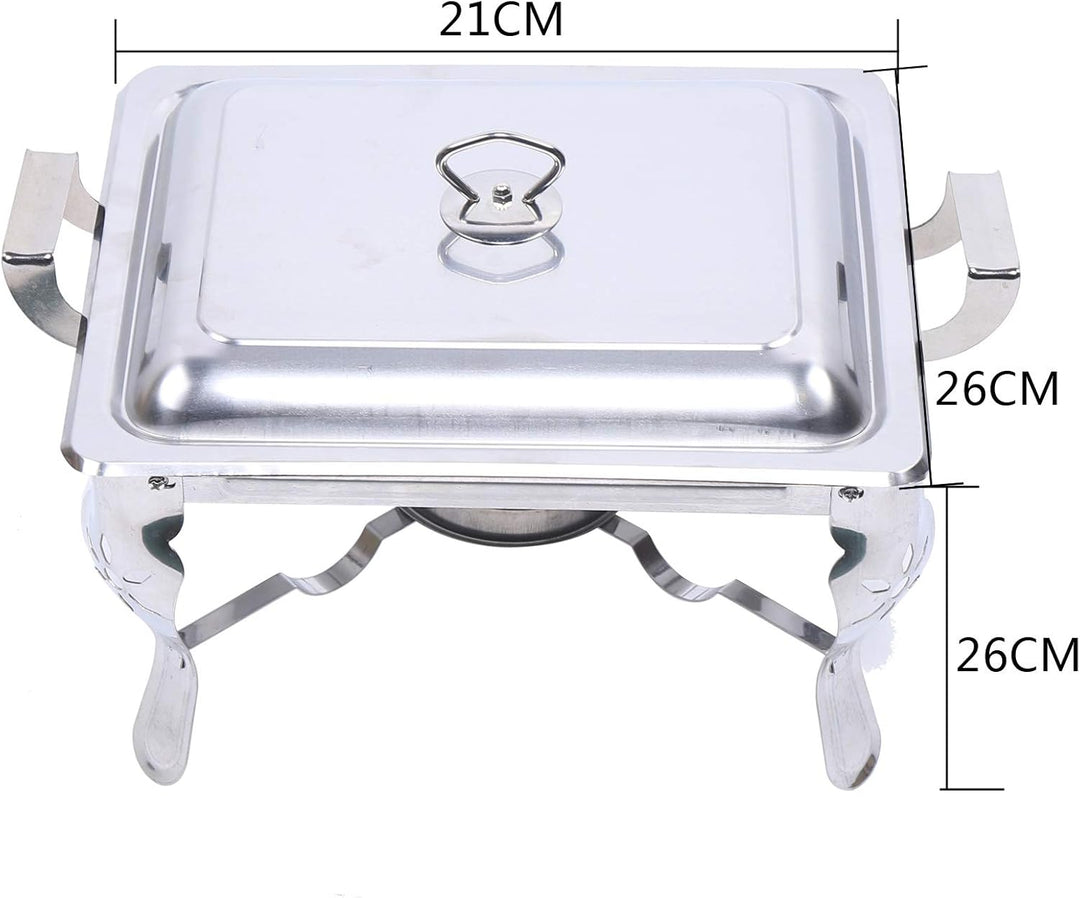 6L Chafing Dish Warmhaltebehälter, Speisenwärmer Edelstahl Buffetwärmer Catering Rechaud Gastronomie