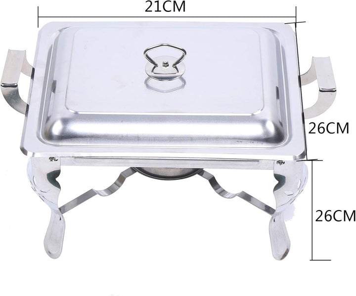 6L Chafing Dish Warmhaltebehälter, Speisenwärmer Edelstahl Buffetwärmer Catering Rechaud Gastronomie