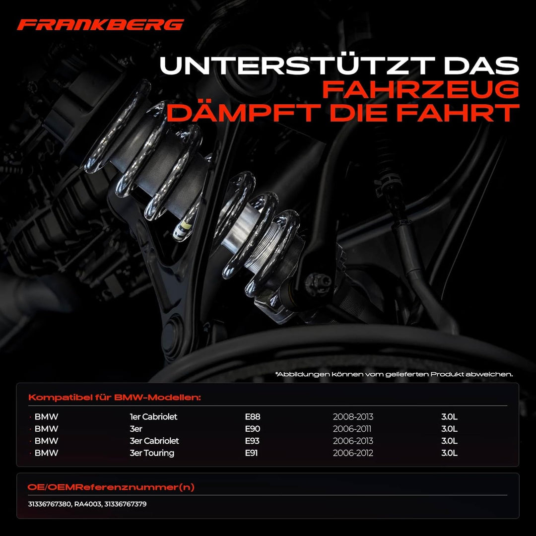 Frankberg 2x Federn Fahrwerksfeder Vorderachse Kompatibel mit E88 135 2008-2013 E90 335 2006-2011 E9