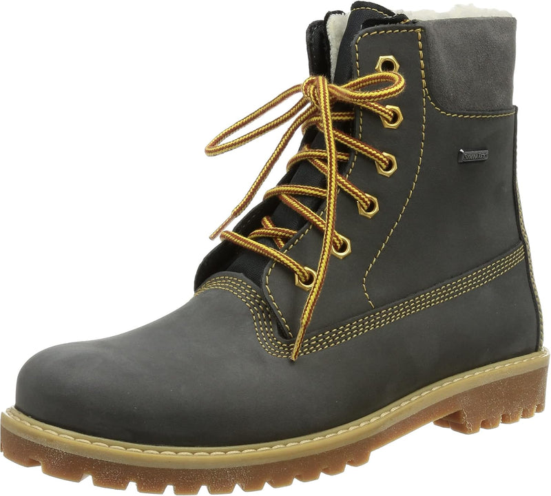 Däumling Jungen Timmy St-Andi-Aspen Kurzschaft Stiefel gefüttert 080031M 34 EU Schmal Grau, 34 EU Sc