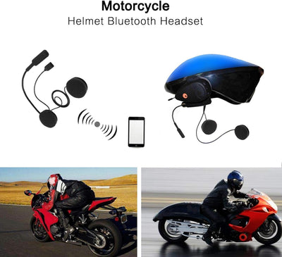 Helm Bluetooth-Headset, Motorrad Freisprech-Kopfhörer Anruf Kopfhörer Mikrofon Lange Standby-Bluetoo