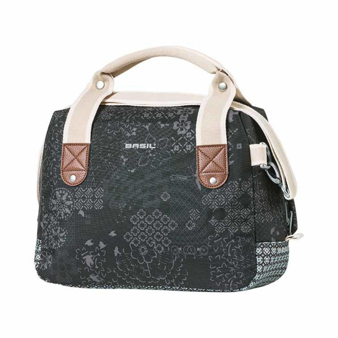 Basil Unisex – Erwachsene Bohème Lenkertasche, Schwarz, 8 Liter, 38 cm x 16 cm x 38 cm