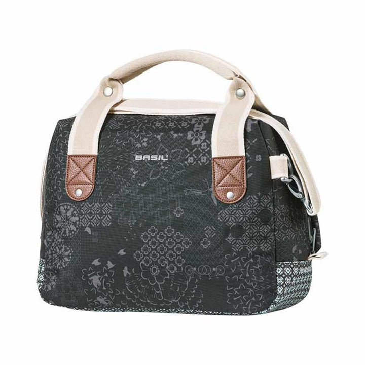 Basil Unisex – Erwachsene Bohème Lenkertasche, Schwarz, 8 Liter, 38 cm x 16 cm x 38 cm
