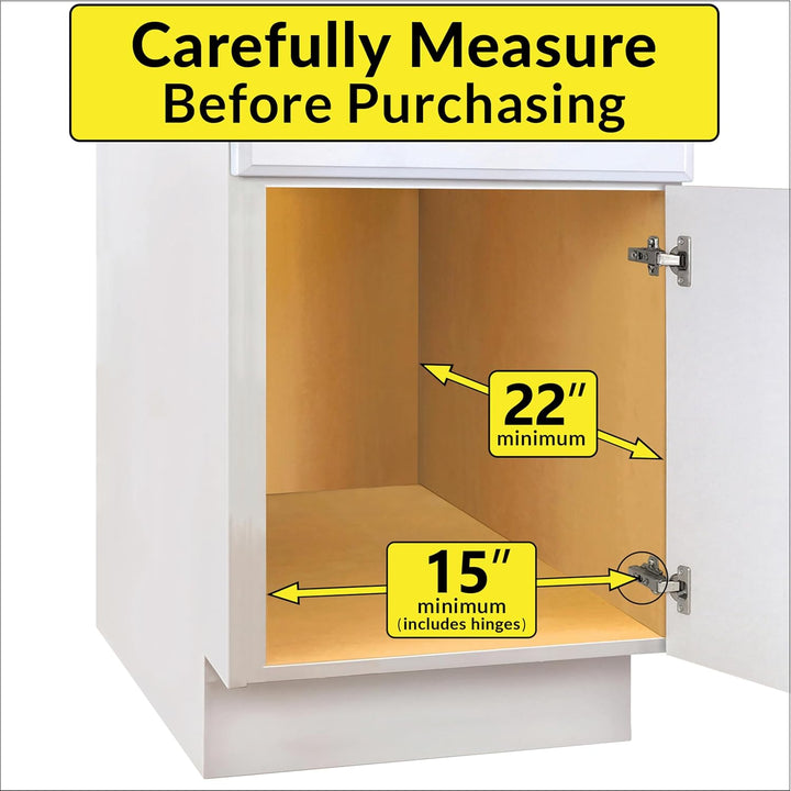 Lynk Chrom Organizer – ausziehbares Regal unter dem Schrank, Legierter Stahl, 14" W x 21" D, 14" W x