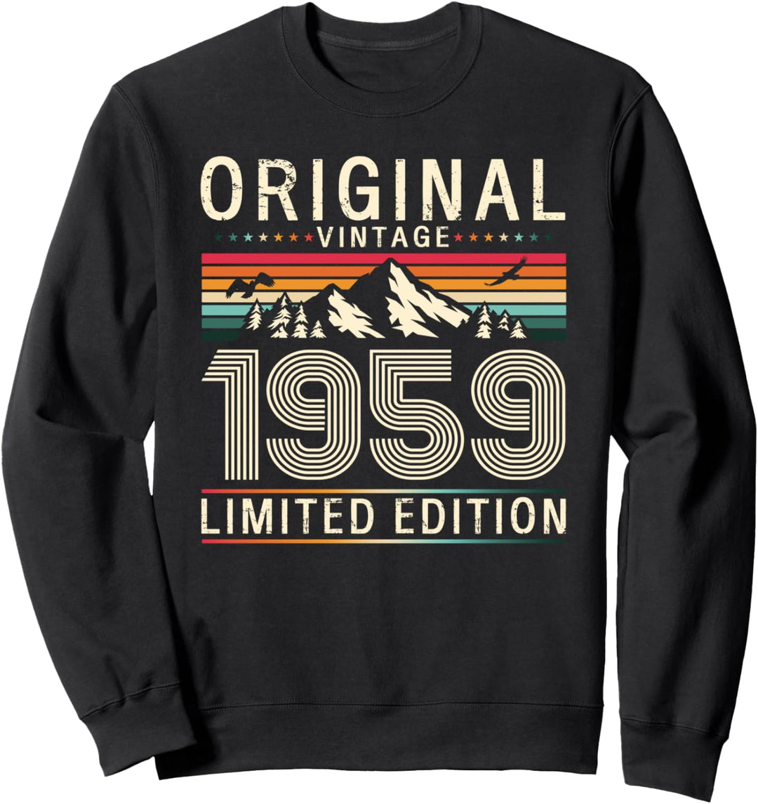 65. Geburtstag Herren Original Jahrgang 1959 Berge/ Alpen Sweatshirt