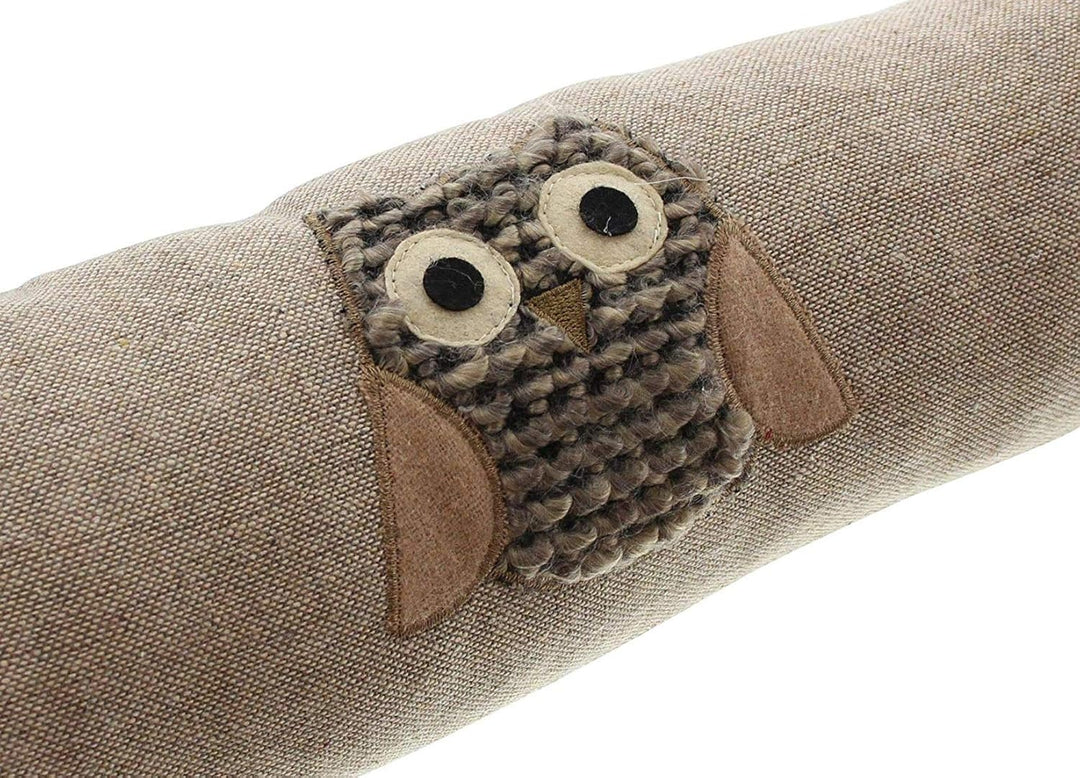 Zugluftstopper Eule, 90 cm lang, in Canvas-Optik und Karo-Stoff, Fensterdichtung, Türdichtung, Isoli