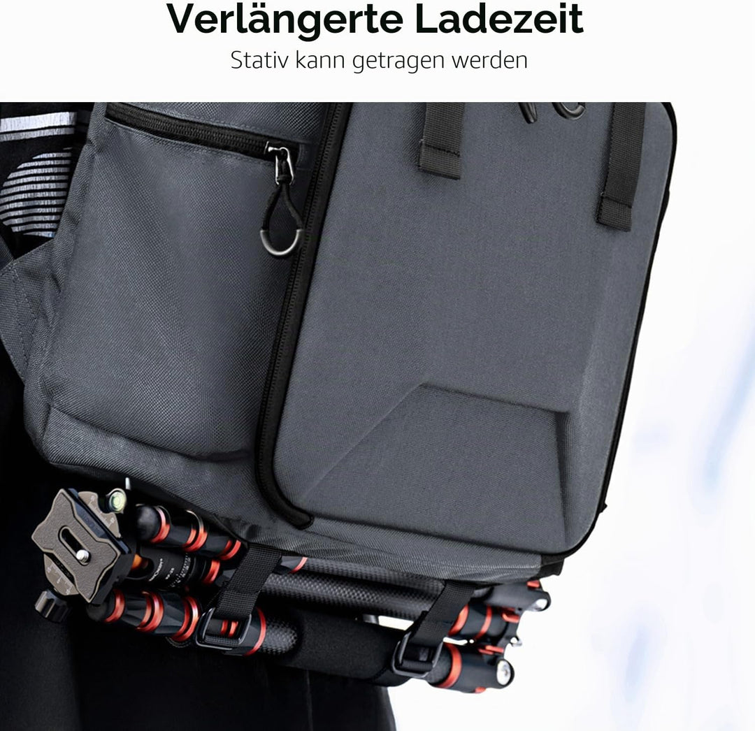 K&amp;F CONCEPT Kameratasche für Fotografen, Reisetasche für Stativ, Kameraobjektiv, Zubehör mit Laptopf