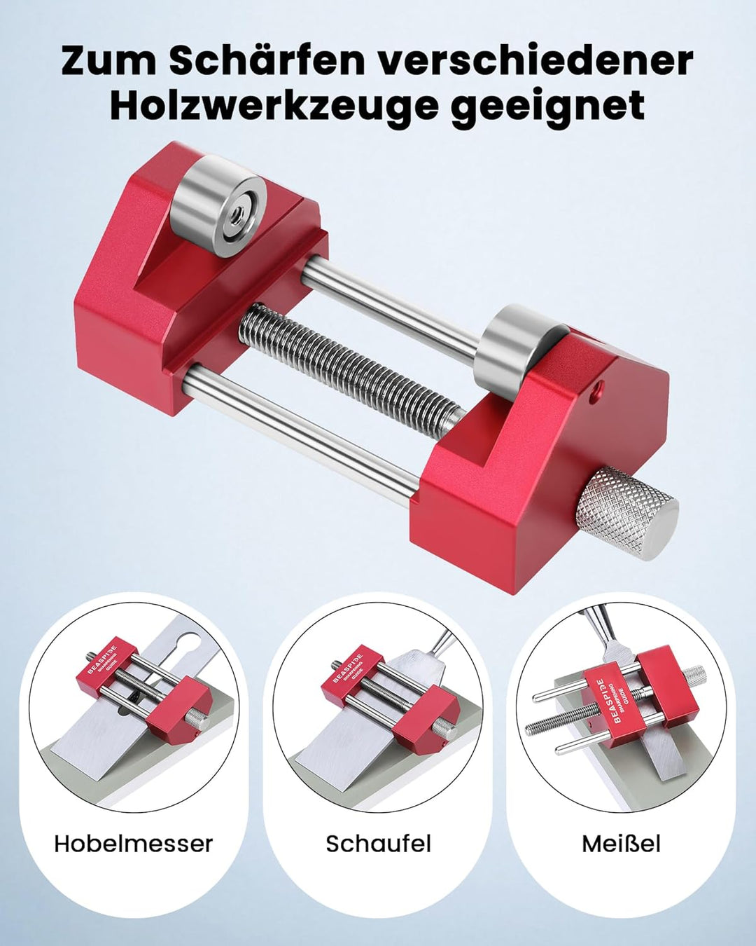 Beaspire Honing Guide Tool Meissel Schärfen Kit, 5/32 Zoll bis 3 Zoll Stechbeitel Schleifhilfe, Stem