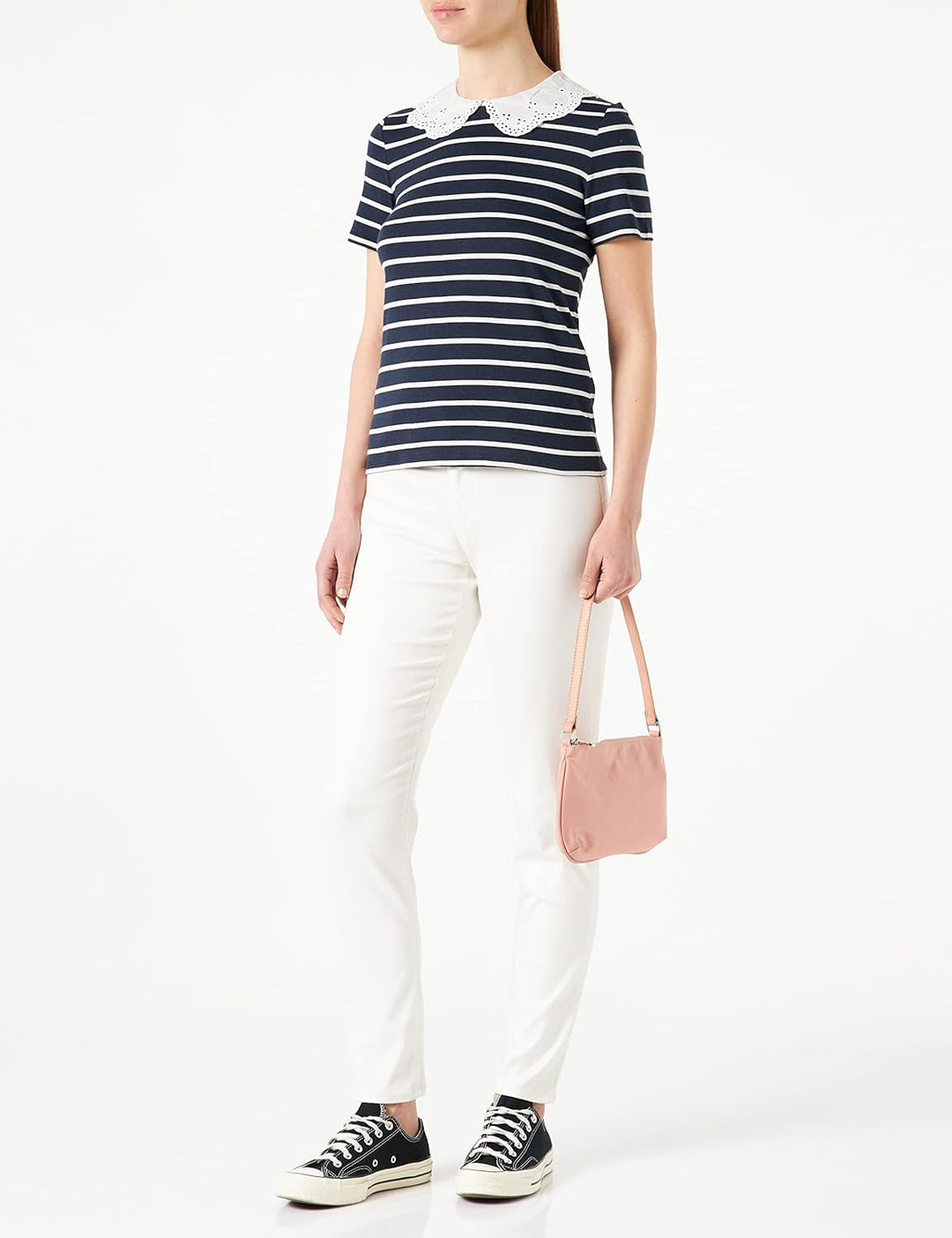 Naf Naf Damen T-Shirt XS Marineblau/Ecru, XS Marineblau/Ecru