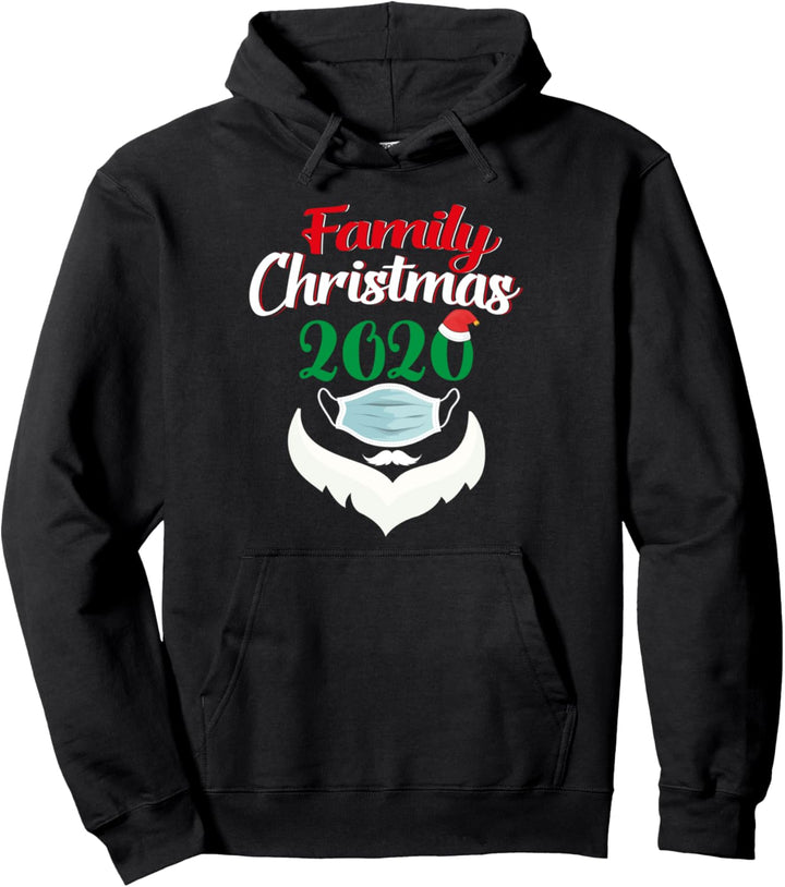 Family Christmas 2020 Santa Beard Lustige Weihnachten Pullover Hoodie