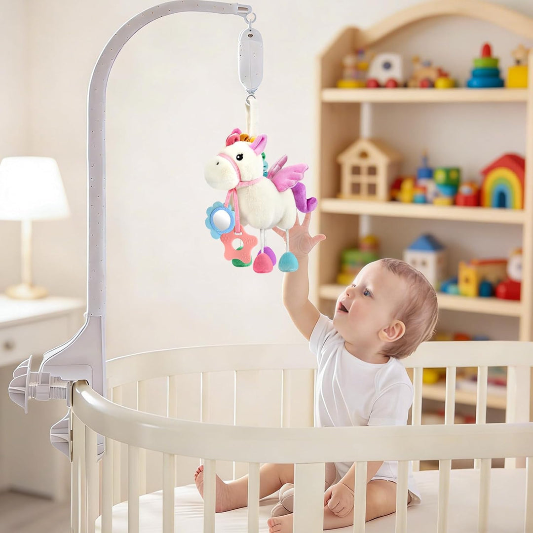 TYRY.HU Baby Spielzeug für Kinderwagen,Rassel Sensory Spielzeug, Knisterfolie, Beissring &amp; Spiegel,