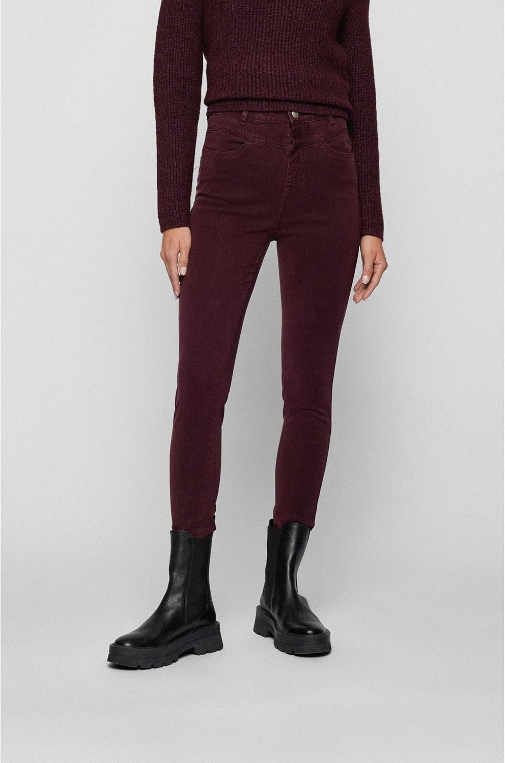 BOSS Damen Jeans 25 Dunkelrot, 25 Dunkelrot