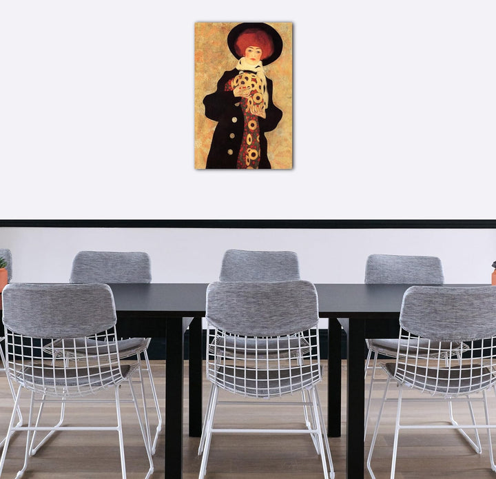 Printed Paintings Leinwand (60x80cm): Egon Schiele - Frau mit schwarzem Hut 60x80 cm, 60x80 cm