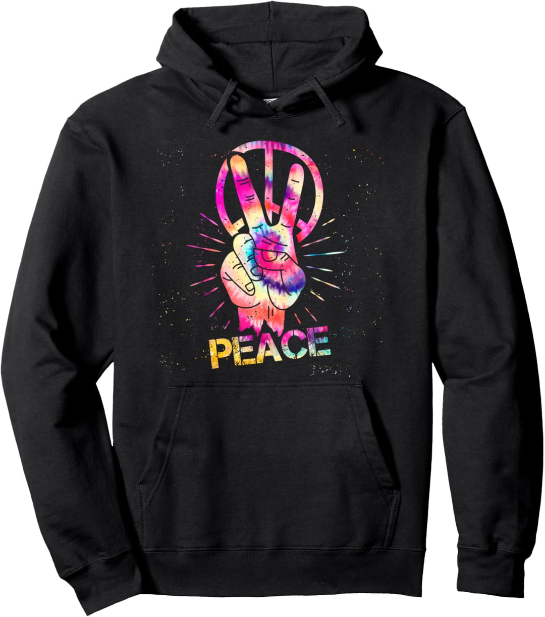 Cool Peace Hand Tie Dye For adults & Boys And Girls Pullover Hoodie