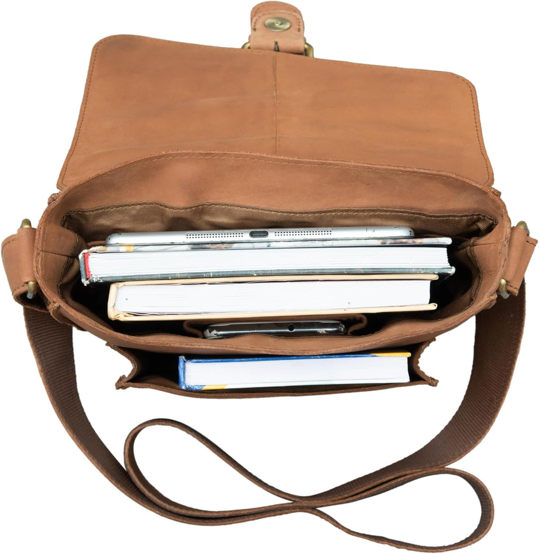 STILORD 'Lukas' Umhängetasche Herren Leder mittelgross Vintage iPad Ledertasche 10,1 Zoll Tablettasc
