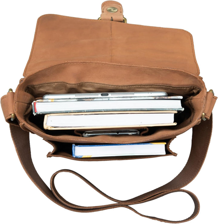 STILORD 'Lukas' Umhängetasche Herren Leder mittelgross Vintage iPad Ledertasche 10,1 Zoll Tablettasc